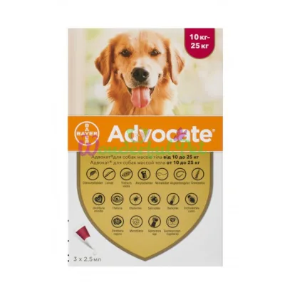 ΠΠ°ΠΏΠ»ΠΈ Bayer Advocate Dog 10-25 ΠΊΠ³ 1 ΠΏΠΈΠΏΠ΅ΡΠΊΠ°
