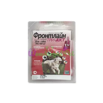 Капли Boehringer Ingelheim Frontline TRI-AKT XL против эктопаразитов для собак от 40 до 60 кг монопипетка