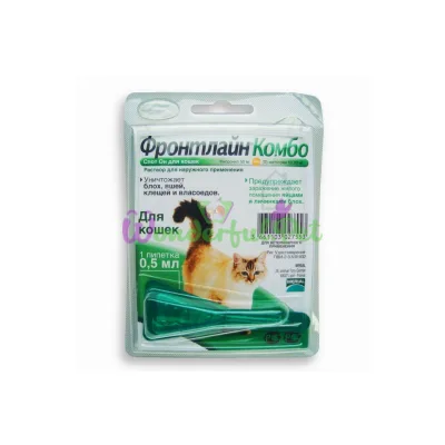 Капли Boehringer Ingelheim Фронтлайн Комбо Спот Он от блох и клещей для кошек