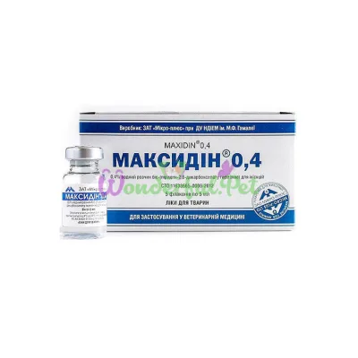 Раствор Micro-Plus Maxidin 0.4% при лечении вирусных инфекций для собак и кошек 5 мл 1 флакон