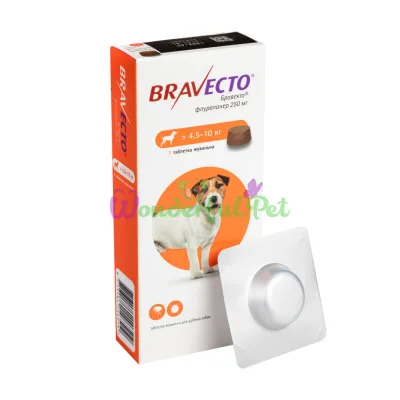 MSD Animal Health Bravecto Tablet for Dogs 4.5–10 kg 250 mg