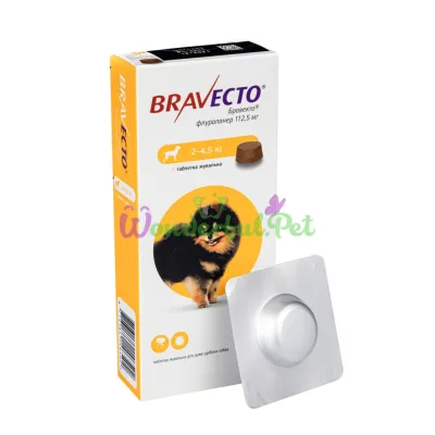 MSD Animal Health Bravecto tablets 2-4.5 kg 112.5 mg