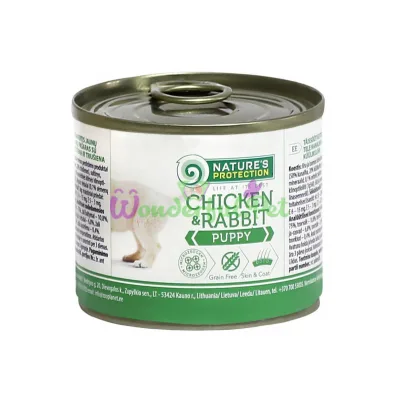 Консерва Natures Protection Puppy chicken rabbit для щенков до 12 месяцев 200 г