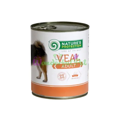 Консерва Natures Protection Adult Veal для взрослых собак весом от 1 до 30 кг 800 г