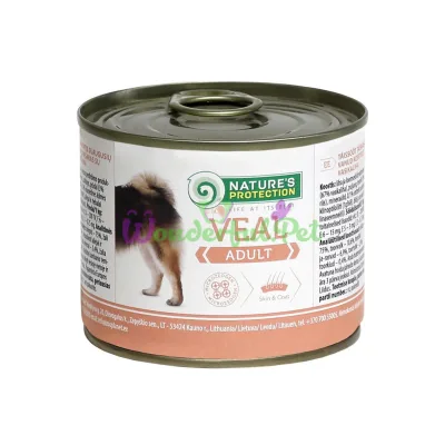 Консерва Natures Protection Adult Veal для взрослых собак весом от 1 до 30 кг 200 г