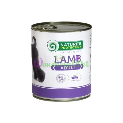 Консерва Natures Protection Adult Lamb для взрослых собак весом от 1 до 30 кг 800 г