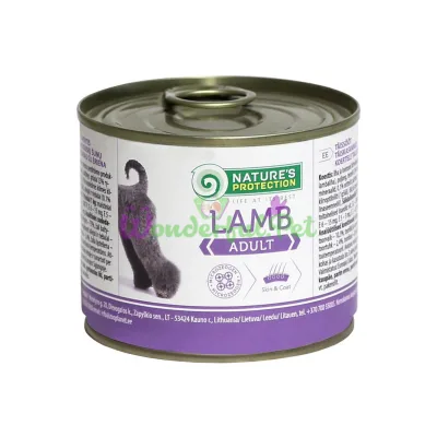 Консерва Natures Protection Adult Lamb для взрослых собак весом от 1 до 30 кг 200 г