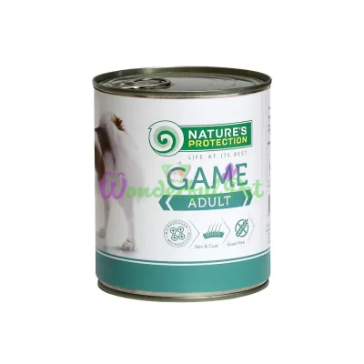 Консерва Natures Protection Adult Game для взрослых собак весом от 1 до 30 кг 800 г