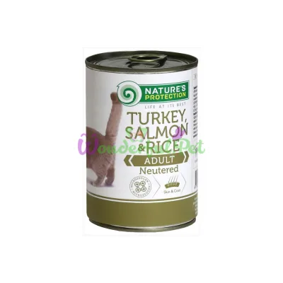 Консерва Natures Protection Neutered Turkey Salmon Rice для кошек весом от 3 до 7 кг 400 г