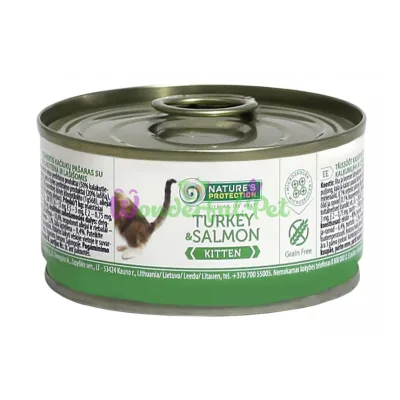 Консерва Natures Protection Kitten Turkey Salmon для кошек от 2 до 12 месяцев 100 г
