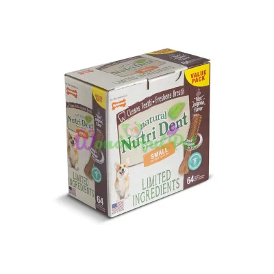 Лакомство Nylabone Nutri Dent Natural для чистки зубов, для собак, филе, M, 40 шт, цена за 1 шт