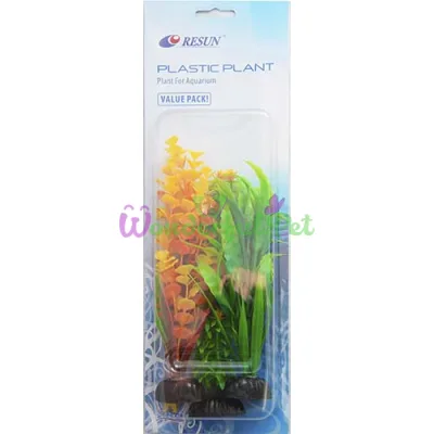 Set of aquarium plants Resun PLK 135 plastic 3 pcs