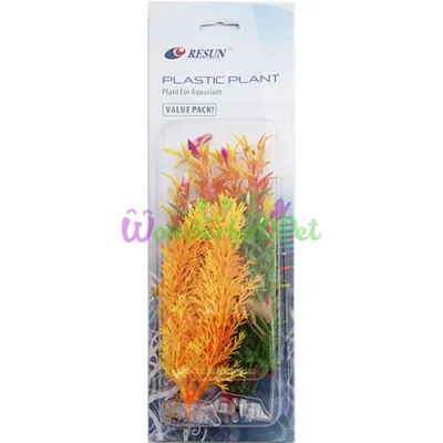 Resun PLK 134 Aquarium Plants Set, Plastic, 3 pcs