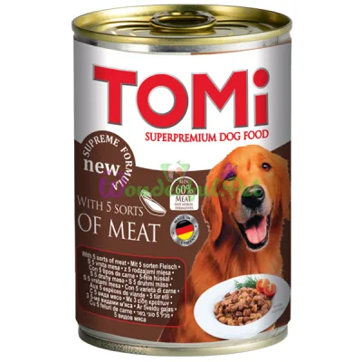 Влажный корм TOMi Dog 5 kinds of Meat 400 г