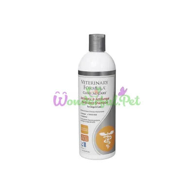 Шампунь Veterinary Formula Antiseptic Antifungal Shampoo бензетоний и кетоконазол, для собак и котов, 45 мл