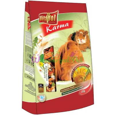 Корм Vitapol для морских свинок фруктовый мягкая упаковка 400 г