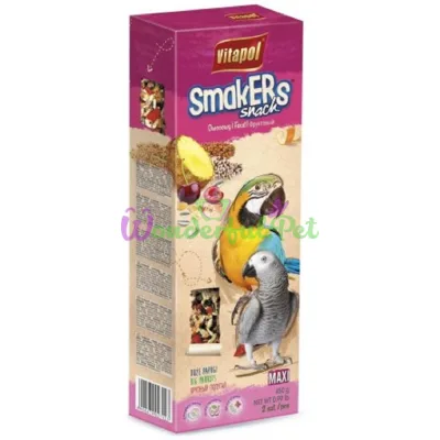 Колба Vitapol Smakers Maxi для больших попугаев со вкусом фруктов 450 г