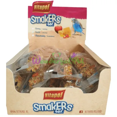Колба Vitapol Smakers Box для попугаев со вкусом фруктов упаковка 12 шт