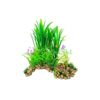 Искусственное растение Yusee Пещера с растениями XL 20x14x33см