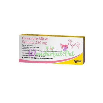 Π’Π°Π±Π»Π΅ΡΠΊΠΈ Zoetis Synulox 250 ΠΌΠ³