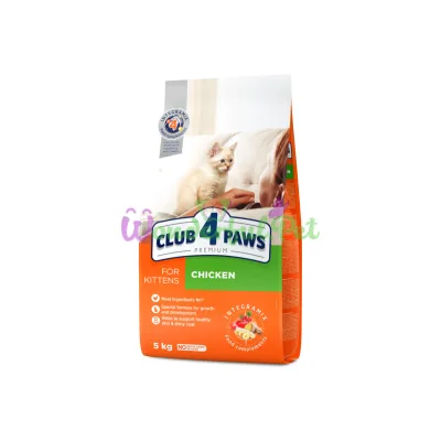 Сухой корм Клуб 4 Лапы Premium For Kittens для котят с курицей 5 кг