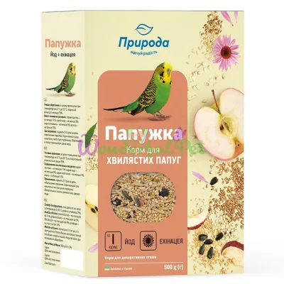 Priroda Papuzhka Budgie Food with Iodine & Echinacea 500 g