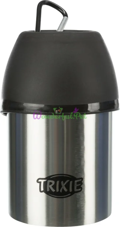Trixie Travel Bottle with Bowl 300 ml (Red, Black)