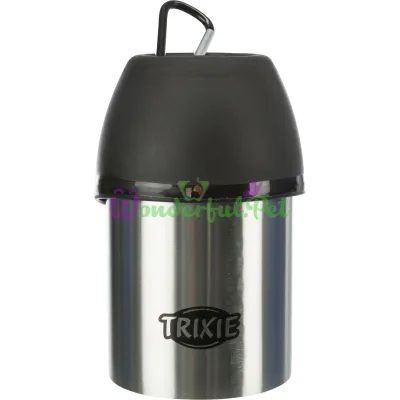 Бутылка дорожная Trixie с миской 300 мл (красная, черная)