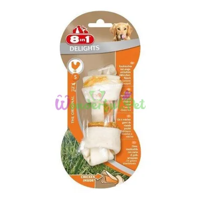 Лакомство для собак 8in1 Delights Кость прессованная 11 см, 35 г (курица)