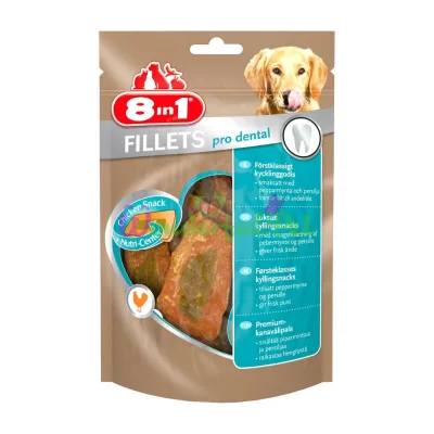 Лакомство для собак 8in1 Fillets Куриное филе 80 г (для зубов)