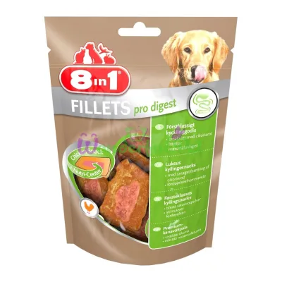 Лакомство для собак 8in1 Fillets Куриное филе 80 г (для чувствительного пищеварения)