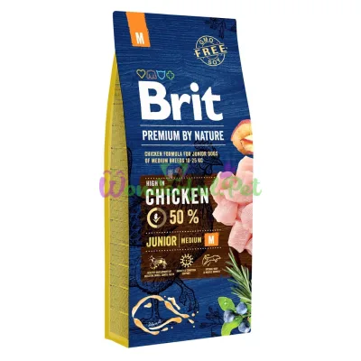 Сухой корм Brit Premium Junior M 15 кг