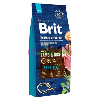 Brit Premium Sensitive Lamb Rice Dry Dog Food 15 kg