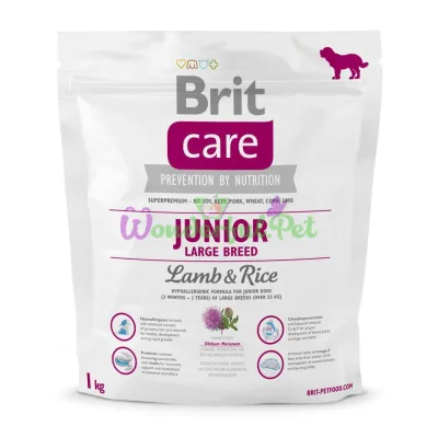 Сухой корм Brit Care Junior Large Breed Lamb Rice 1 кг