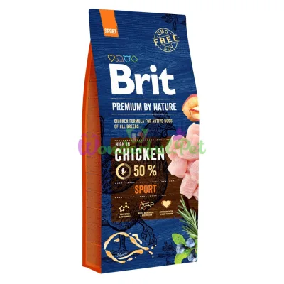 Brit Premium Sport Dry Dog Food 15 kg