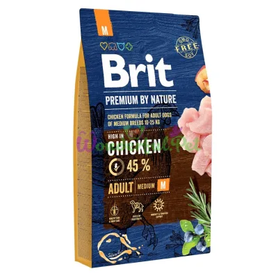 Сухой корм Brit Premium Adult M 8 кг