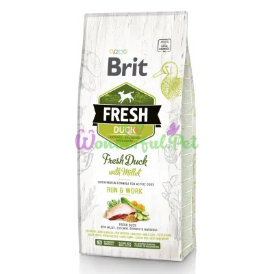 Brit Fresh Duck Millet Dry Dog Food 12 kg