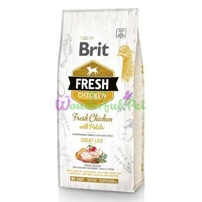 Brit Fresh Chicken Potato Dry Dog Food 12 kg