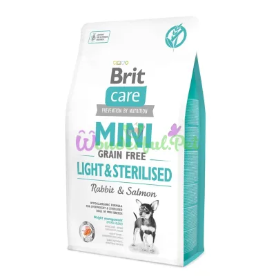 Сухой корм Brit Care Mini GF Light Sterilised Salmon Rabbit 2 кг