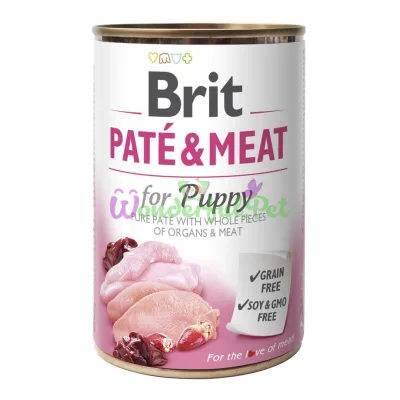 Brit Puppy Pate Meat Chicken Wet Food 400 g