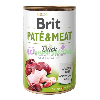 Brit Dog Pate Meat Duck Wet Food 400 g