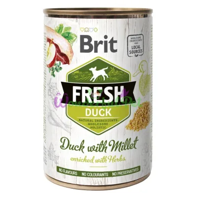 Влажный корм Brit Fresh Dog Duck Millet 400 г