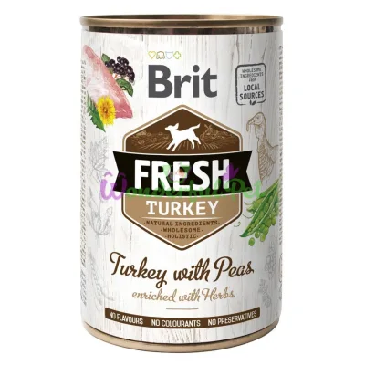 Влажный корм Brit Fresh Dog Turkey Peas 400 г