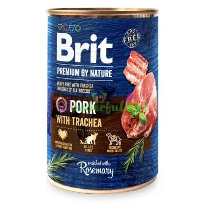 Влажный корм Brit Dog Premium By Nature Pork Trachea 400 г