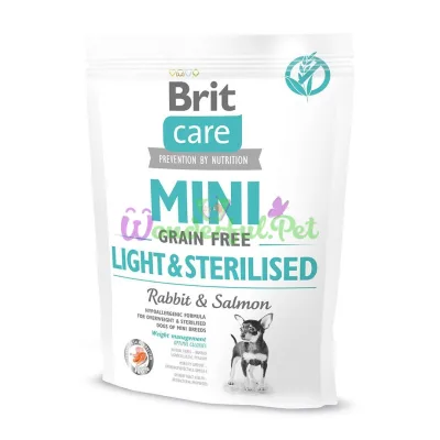 Brit Care Mini GF Light Sterilised Salmon Rabbit 400 g