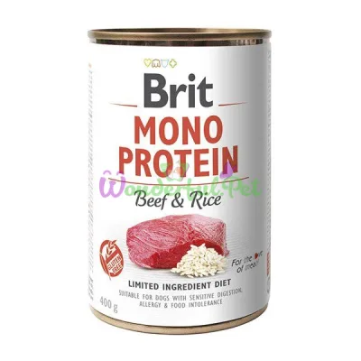 Влажный корм Brit Dog MonoProtein Beef Rice 400 г