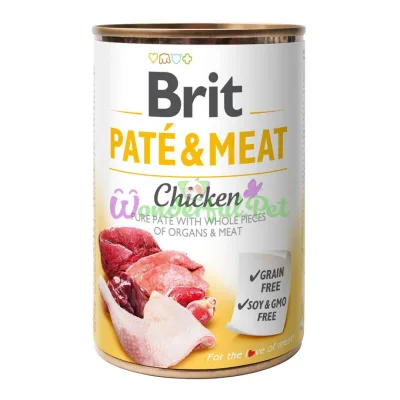 Влажный корм Brit Dog Pate Meat Chicken 400 г