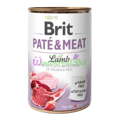Brit Dog Pate Meat Lamb Wet Food 400 g