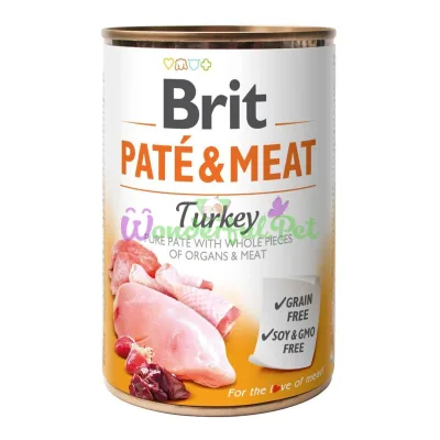 Вологий корм Brit Dog Pate Meat Turkey 400 г