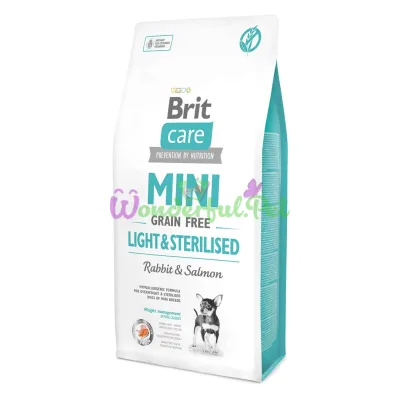 Сухой корм Brit Care Mini GF Light Sterilised Salmon Rabbit 7 кг